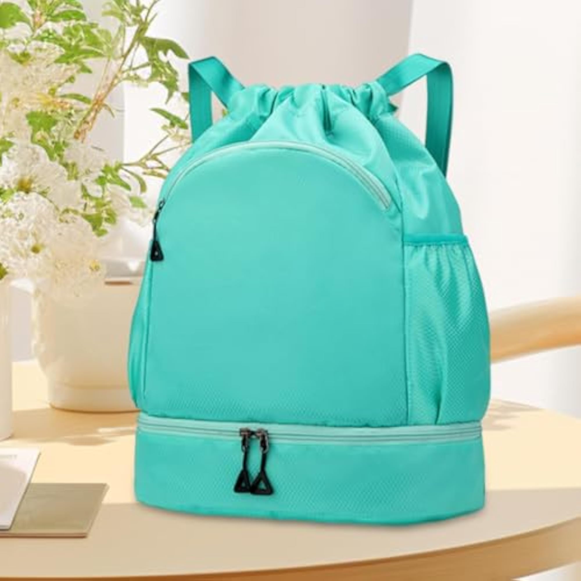 Sports Drawstring Backpack Swim Wet And Dry Separation Bag